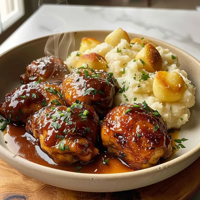 Honey Bbq Chicken & Creamy Garlic Parmesan Potatoes