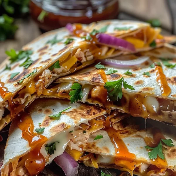 Hot Honey BBQ Chicken Quesadillas