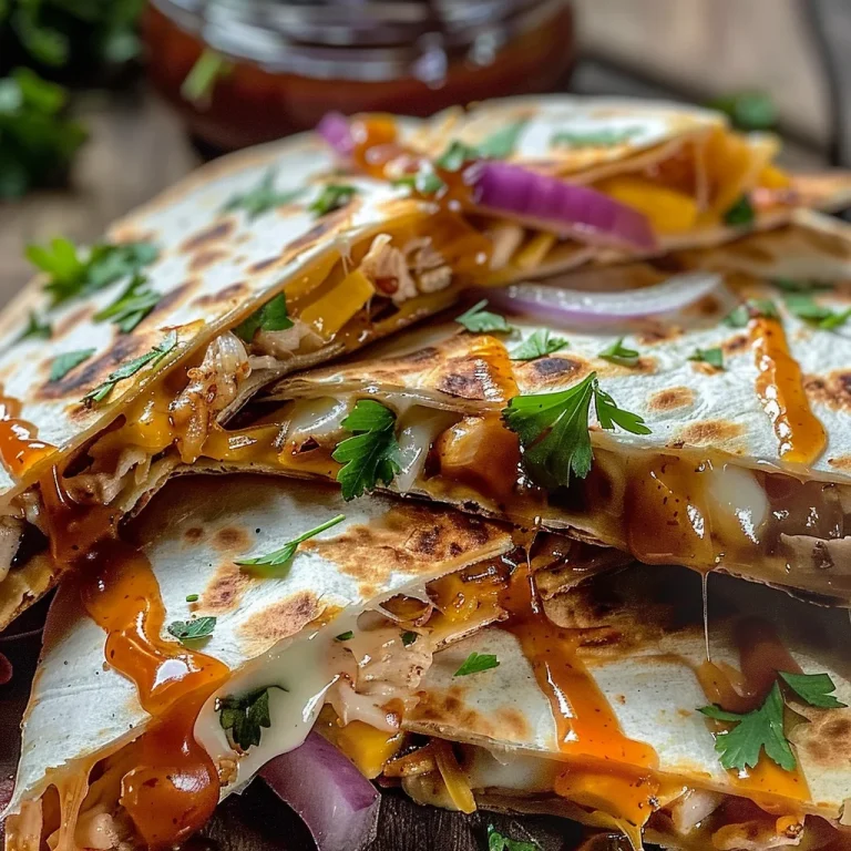 Hot Honey BBQ Chicken Quesadillas