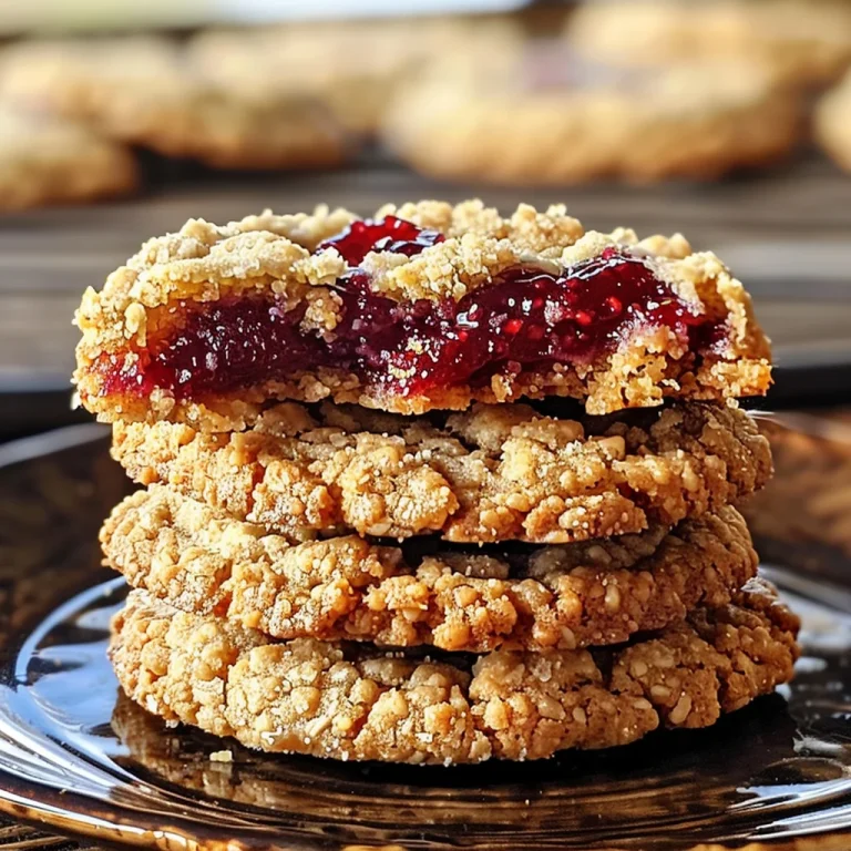 Indulgent Buttery Raspberry Crumble Cookies with Sweet Jam Filling