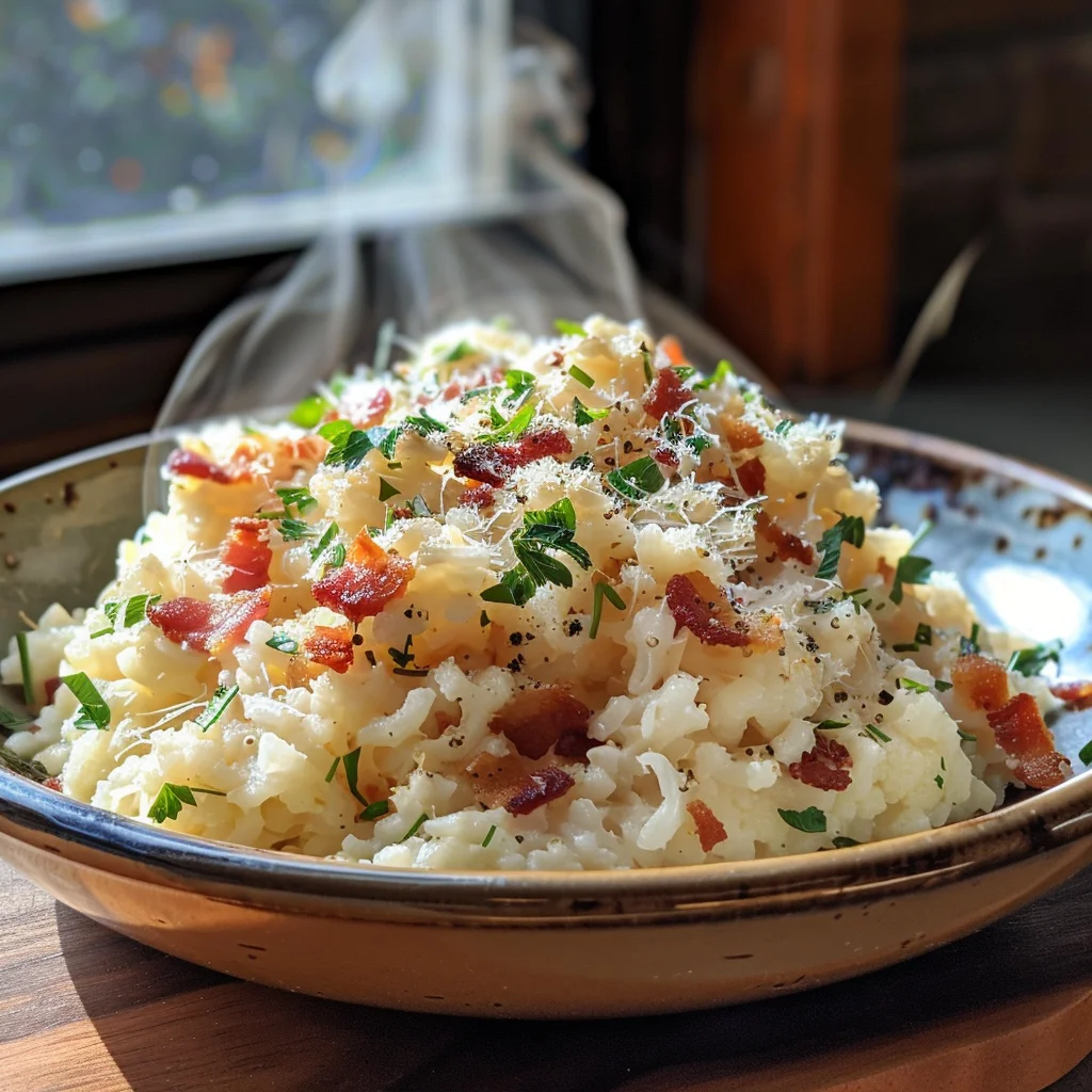 Loaded Cauliflower Rice {Super Cheesy!} image 3