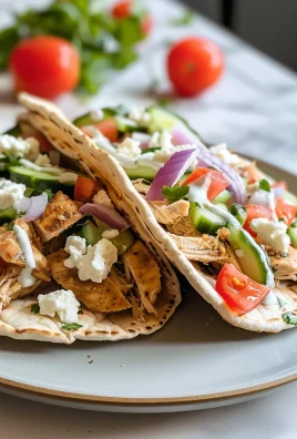 Mediterranean Chicken Pita Tacos