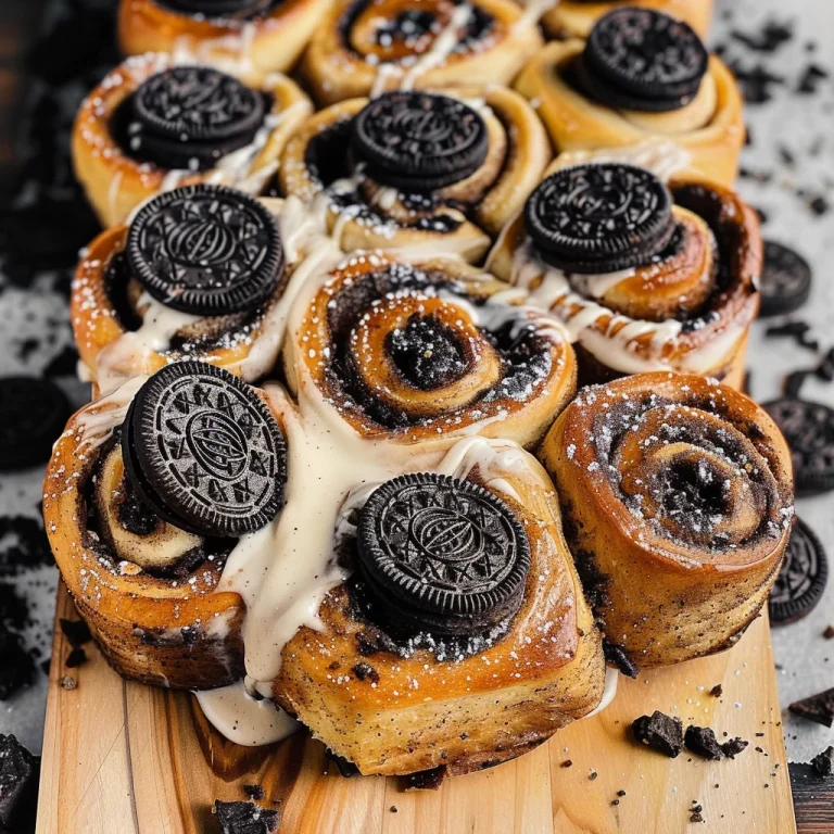 Oreo Cookies and Cream Cinnamon Rolls