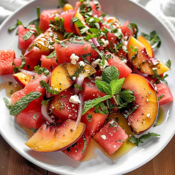 Peach Watermelon Salad: Refreshing Summer Delight Awaits!