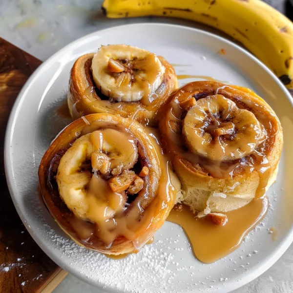 Peanut Butter Banana Cinnamon Rolls