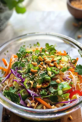 Spring Roll Salad with Spicy Ginger Dressing
