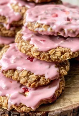Strawberry Iced Oatmeal Cookies Recipe