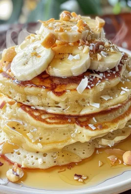 Toasted Coconut Macadamia Pancakes with Coconut Syrup
