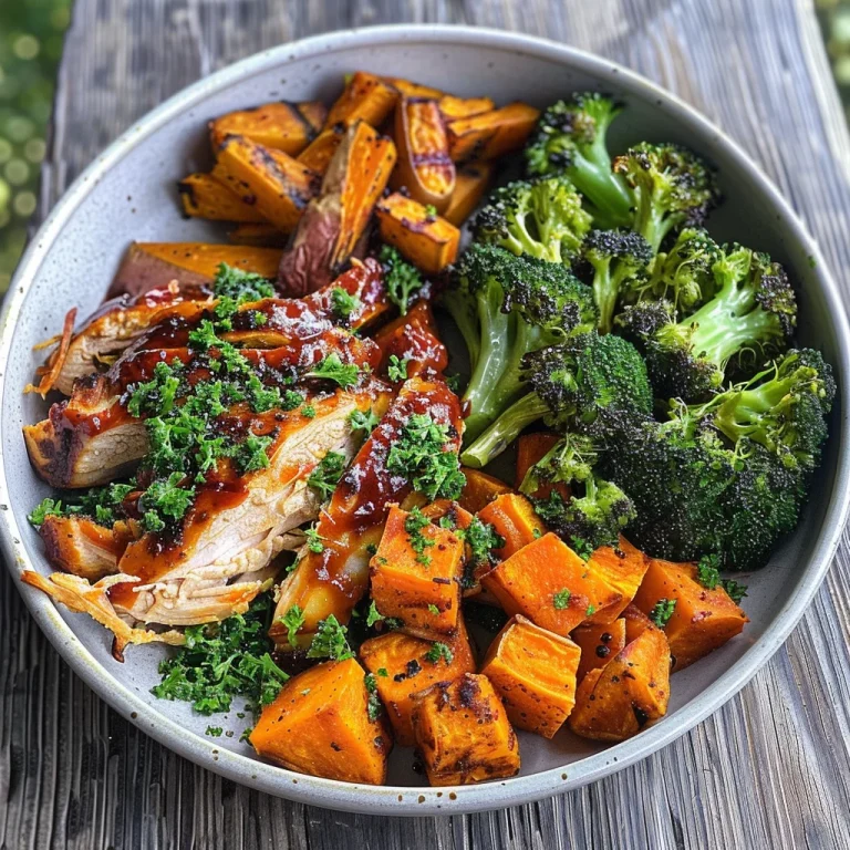 BBQ Chicken & Roasted Sweet Potato Bowls