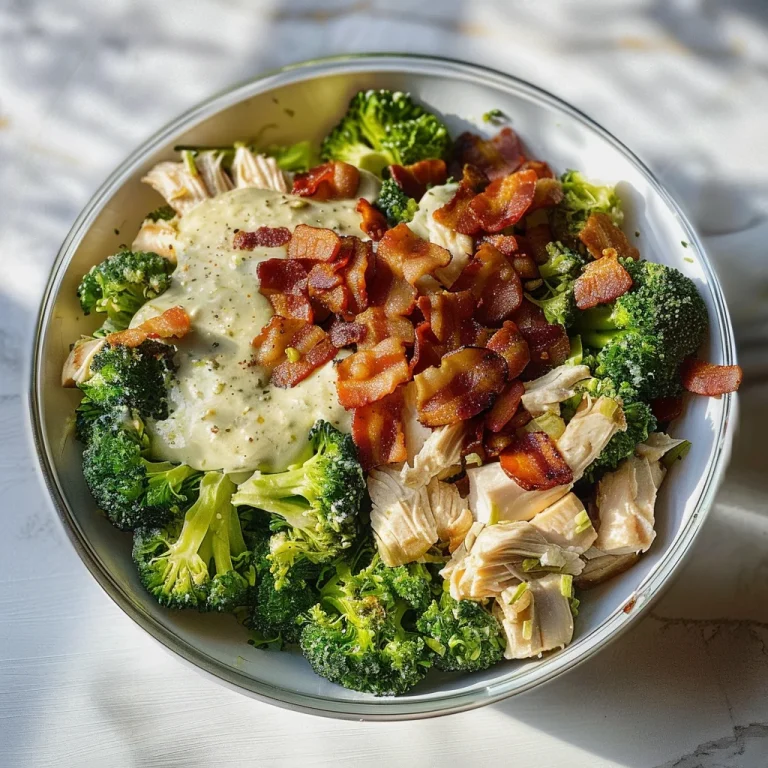 Bacon Broccoli and Ranch Chicken Salad