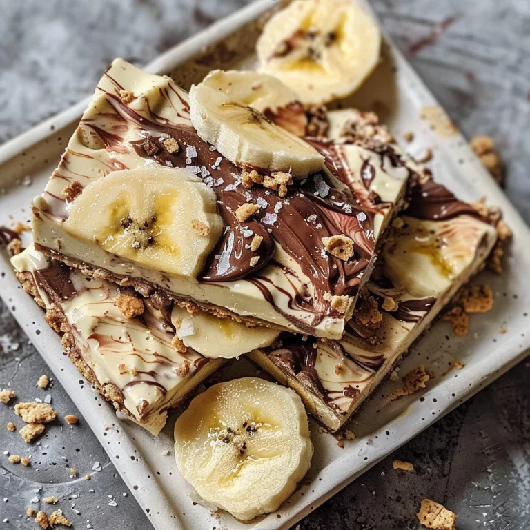 Banana & Nutella Frozen Yogurt Bark