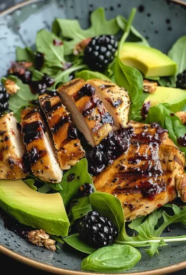 Blackberry Basil Grilled Chicken Salad