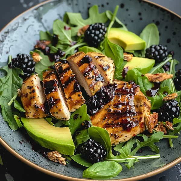 Blackberry Basil Grilled Chicken Salad