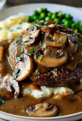 Bobby Flay Salisbury Steak with Mushroom Gravy