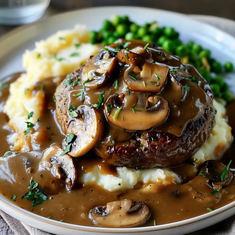 Bobby Flay Salisbury Steak with Mushroom Gravy