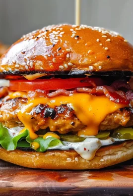 Cheddar Ranch Chicken Burgers