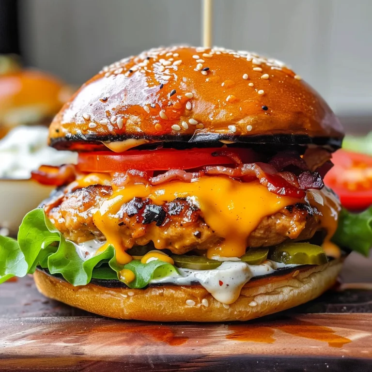 Cheddar Ranch Chicken Burgers