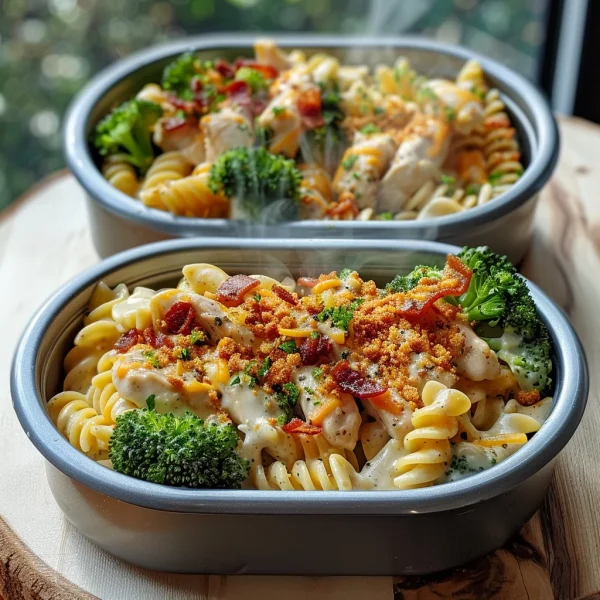 Chicken Bacon Ranch Pasta Meal Prep