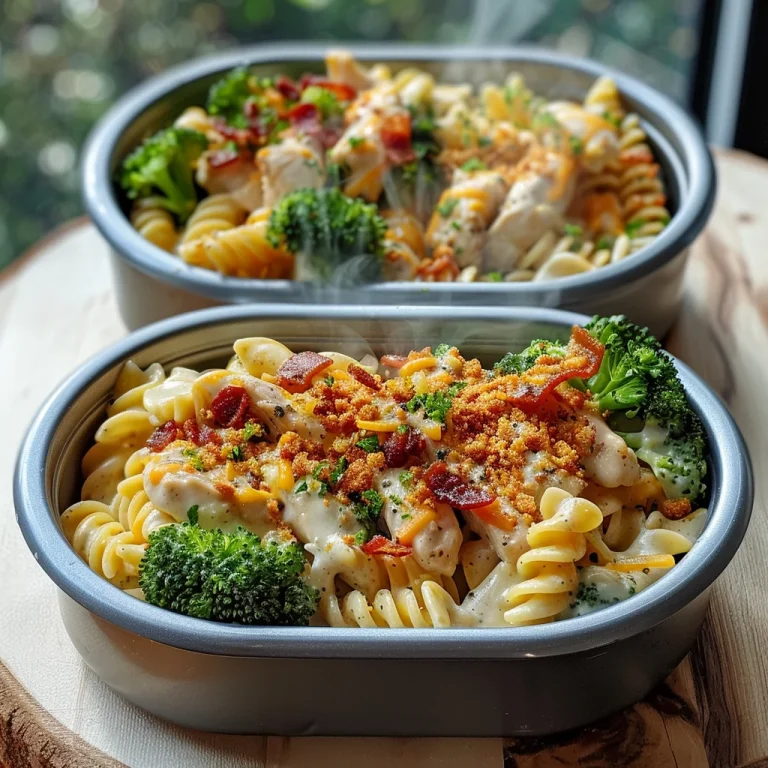 Chicken Bacon Ranch Pasta Meal Prep