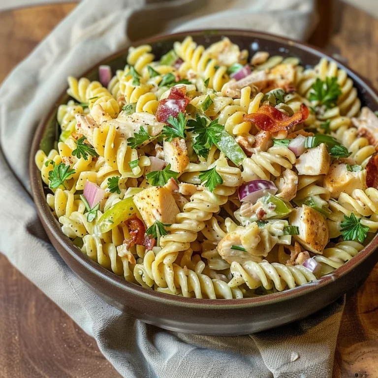 Chicken Bacon Ranch Pasta Salad