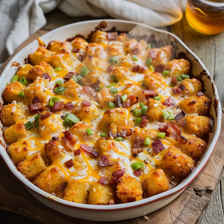 Chicken Bacon Ranch Tater Tot Casserole: A 450 Calorie Dish