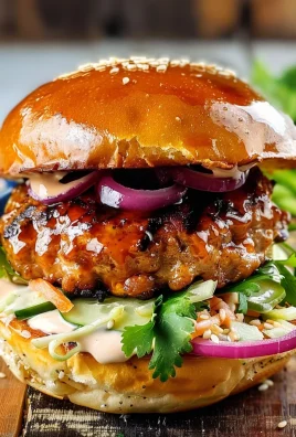 Chicken Teriyaki Burgers with Sesame Slaw