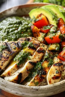 Chimichurri Grilled Chicken Bowl with Garlic Sauce