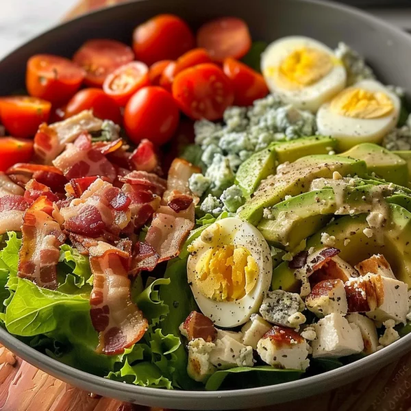 Classic American Cobb Salad with Crispy Bacon