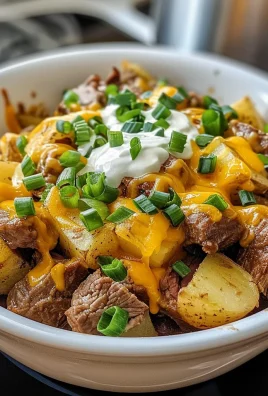 Crockpot Loaded Steak and Potato Bake