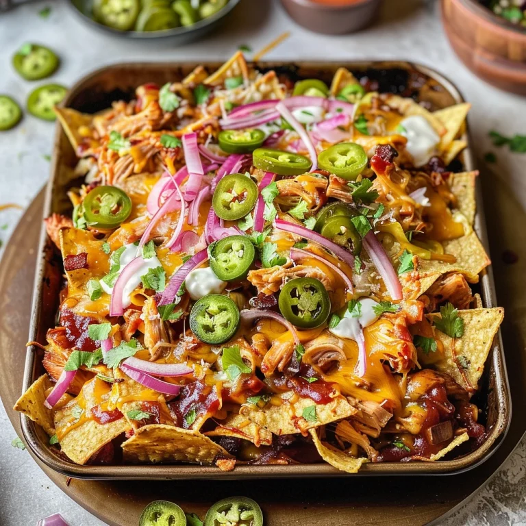Easy Sheet Pan BBQ Chicken Nachos