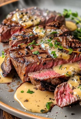 French Seared Steak with Cognac Cream Sauce