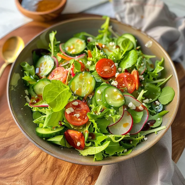 Fresh Mixed Greens Side Salad (for Steak, Pasta, & More!)