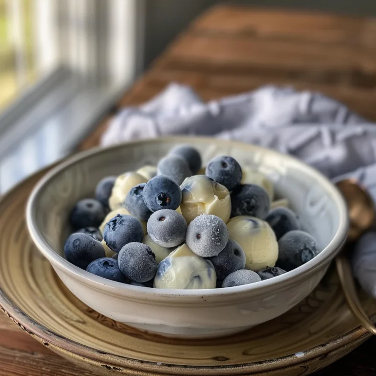 Frozen Yogurt Covered Blueberries