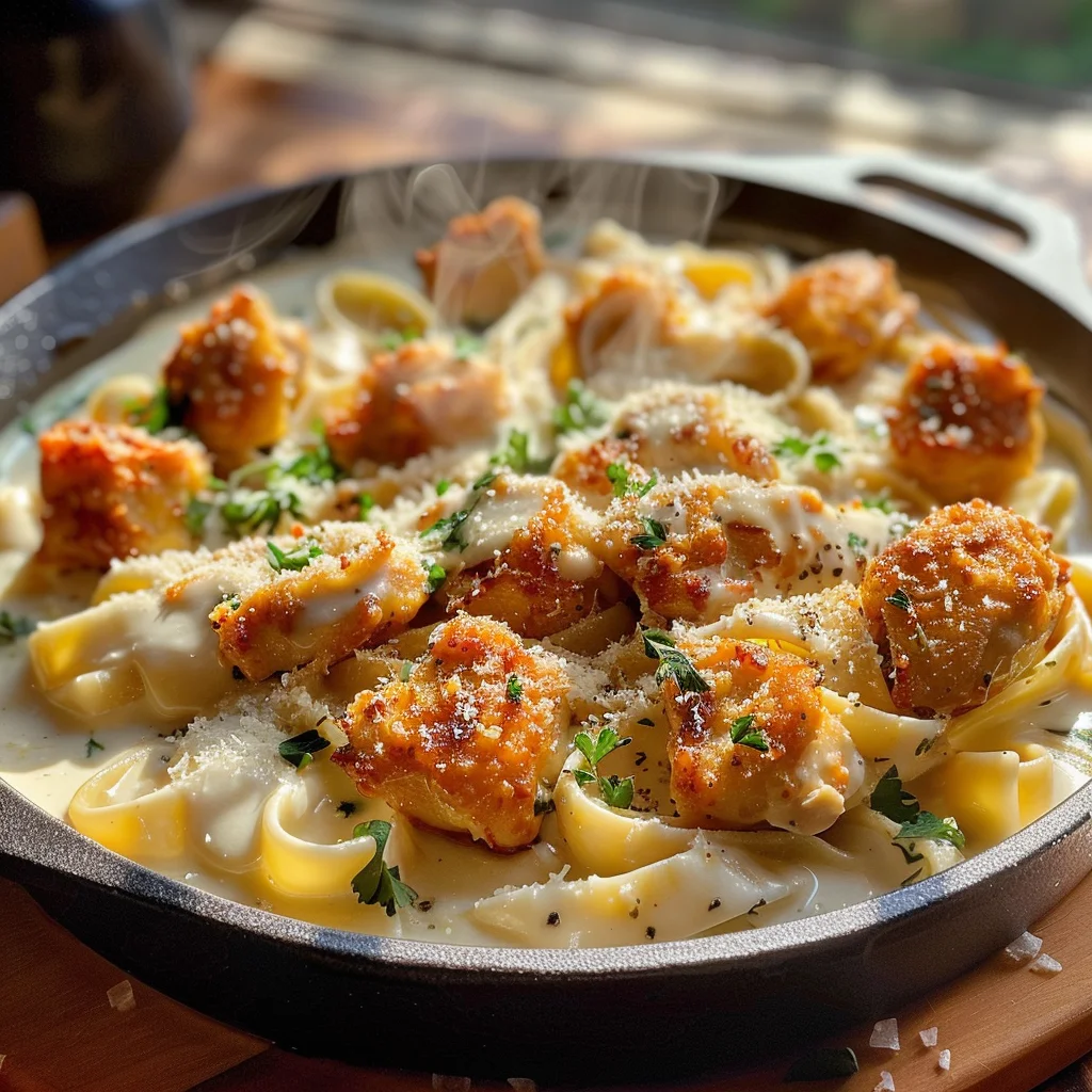Garlic Butter Chicken Bites with Creamy Parmesan Pasta: An Incredible 7-Step Recipe image 2