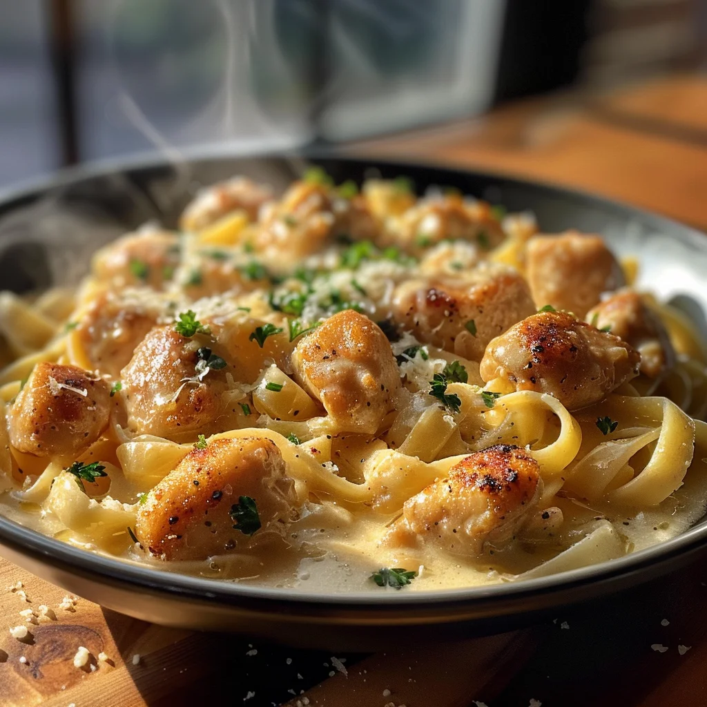 Garlic Butter Chicken Bites with Creamy Parmesan Pasta: An Incredible 7-Step Recipe image 4