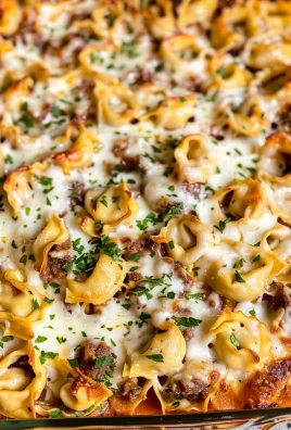 Golden Cheese Steak Tortellini Casserole