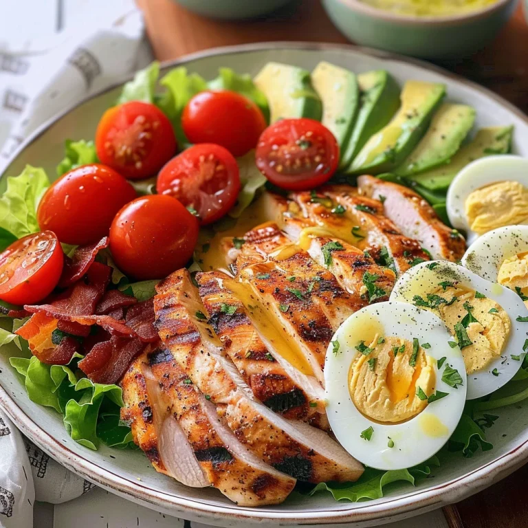 Grilled Chicken Cobb Salad with Honey Dijon {Paleo, Whole30 Option}