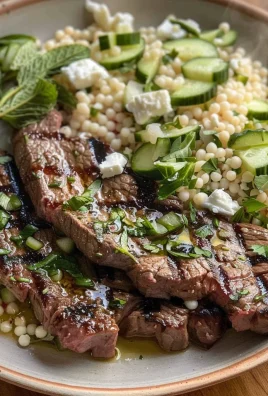 Grilled Skirt Steak with Lemon Herb Couscous Salad