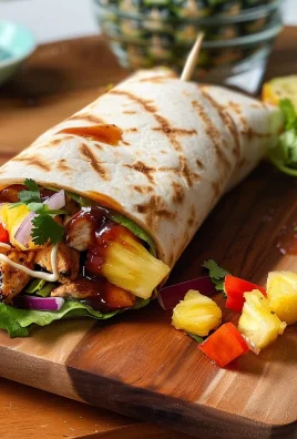 Hawaiian BBQ Chicken Wraps