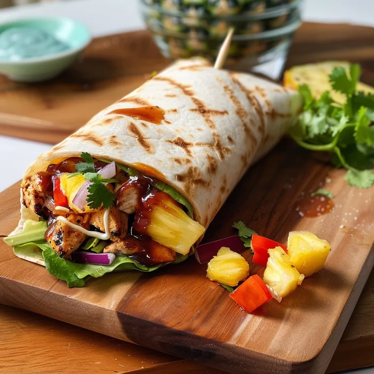 Hawaiian BBQ Chicken Wraps