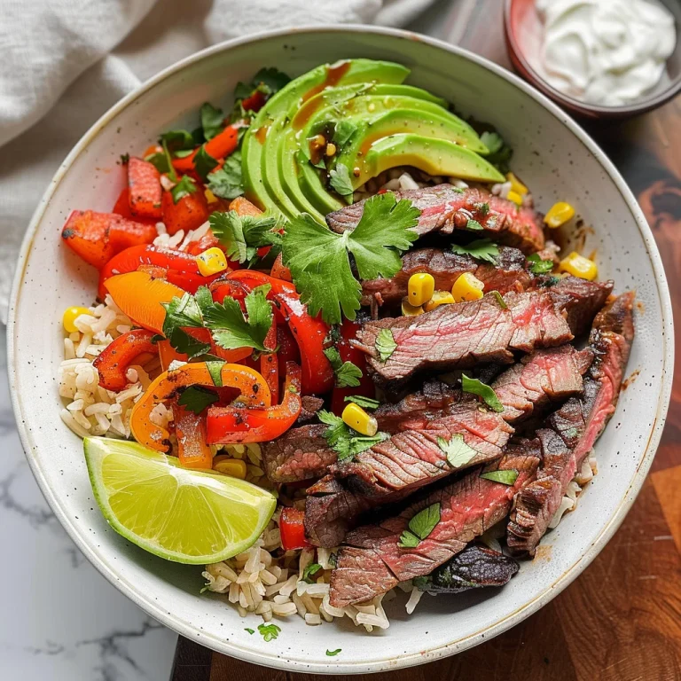 High Protein Steak Fajita Bowl