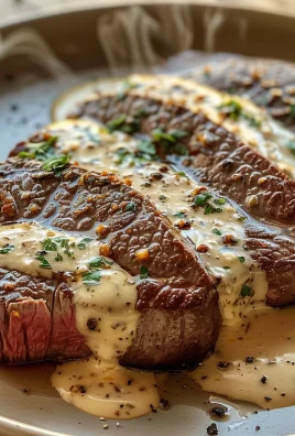 Juicy Steak with Creamy Garlic Sauce