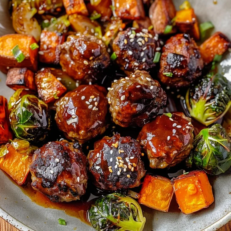 Korean BBQ Meatballs and Vegetables