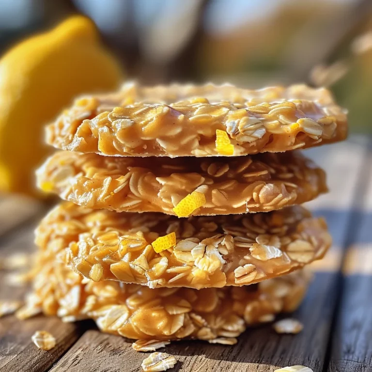 Lemon Oatmeal No-Bake Cookies