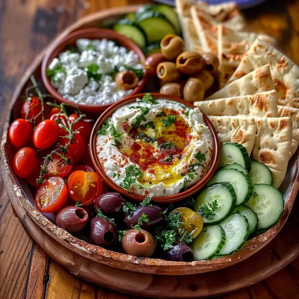 Mediterranean Mezze Tapas Platter – Easy Shareable Appetizer for Parties & Light Meals
