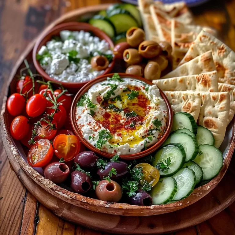 Mediterranean Mezze Tapas Platter – Easy Shareable Appetizer for Parties & Light Meals