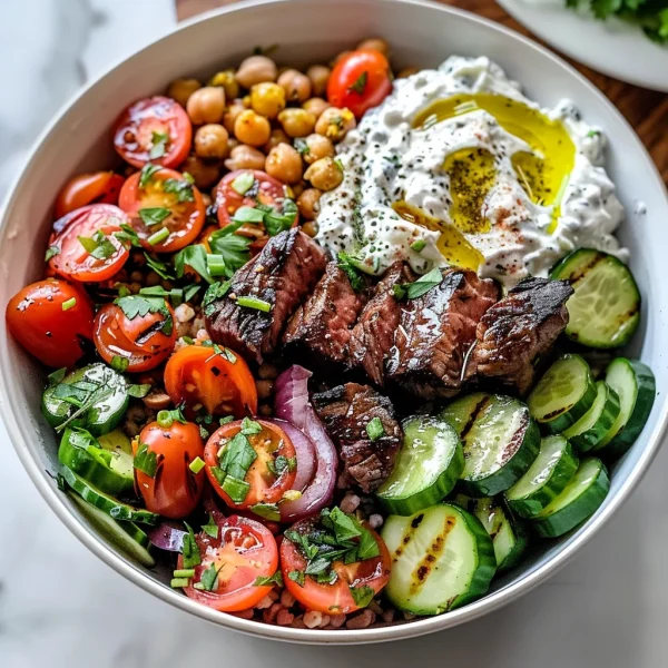 Mediterranean Steak Bowl Recipe