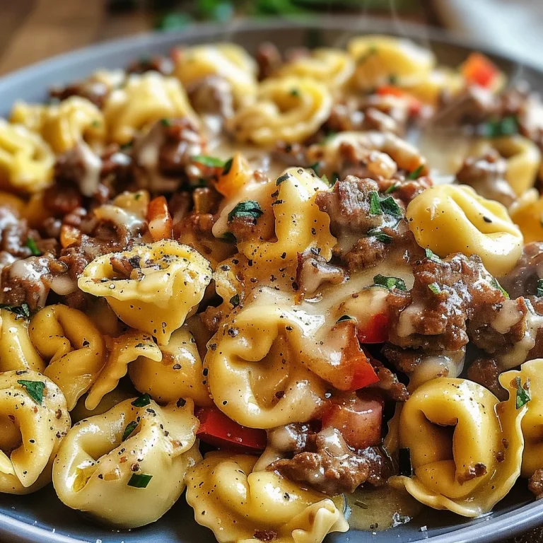 Philly Cheesesteak Tortellini Pasta