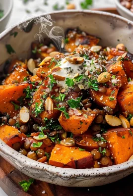 Roasted Sweet Potato Salad with Lentils