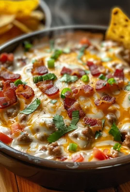 Sizzling Bacon Cheeseburger Queso Dip